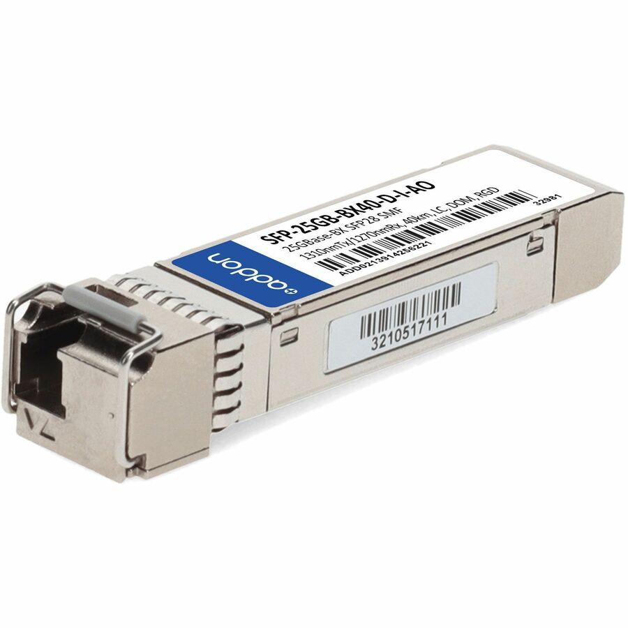 AddOn SFP28 Module - For Data Networking, Optical Network - 1 x LC 25GBase-BX Network - Optical Fiber - 9/125 &micro;m - Single-mode - 25 Gigabit Ethernet - 25GBase-BX - TAA Compliant - SFP-25GB-BX40-D-I-AO
