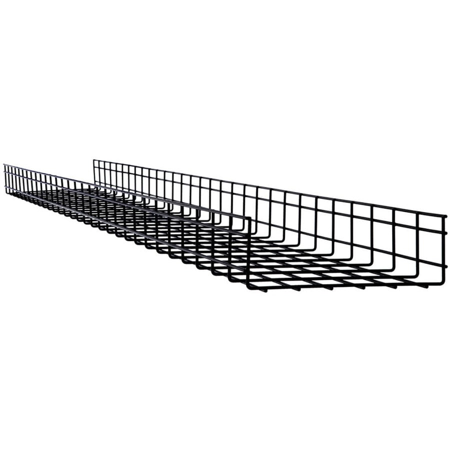 Tripp Lite Wire Mesh Cable Tray - 300 x 100 x 3000 mm (12 in. x 4 in. x 10 ft.), 6 Pack - Cable Tray - Black Powder Coat - 6 Pack - Steel - SRWB12410STR6