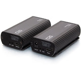 C2G 1-Port USB-C Extender Transmitter to Receiver Kit - 5Gbps Plenum Rated - 1 x Network (RJ-45) - 1 x USB - 32.80 ft Extended Range - Black - C2G54279