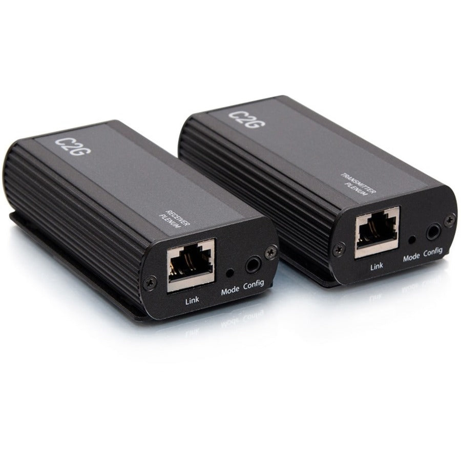 C2G 1-Port USB-C Extender Transmitter to Receiver Kit - 5Gbps Plenum Rated - 1 x Network (RJ-45) - 1 x USB - 32.80 ft Extended Range - Black - C2G54279