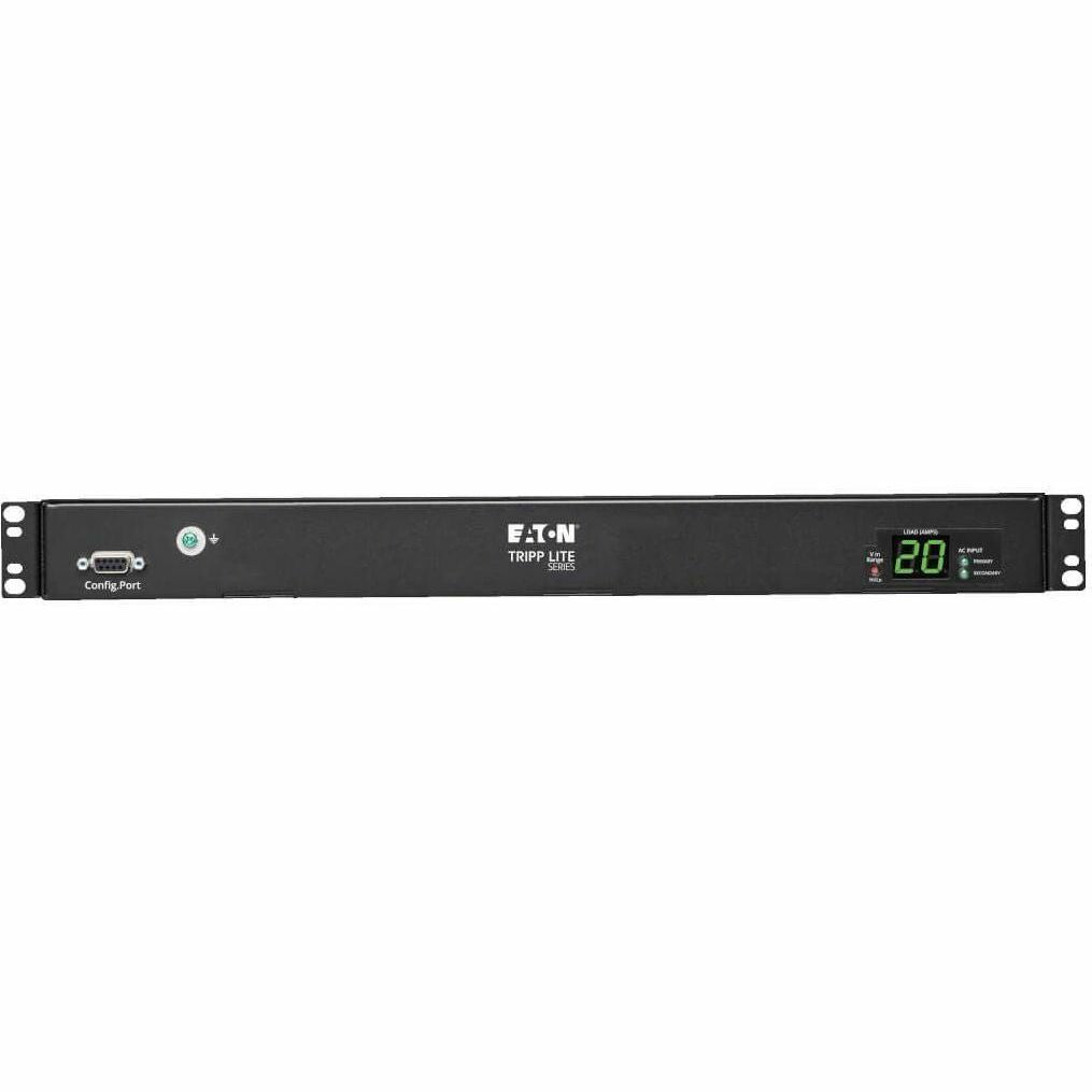 Tripp Lite PDU ATS/Metered 200-240V 8 C13 2 C19 Dual C20 12ft Cords 1URM - Metered Auto Transfer Switch - IEC 60320 C20 - 8 x IEC 60320 C13, 2 x IEC 60320 C19 - 230 V AC - 1U - Horizontal - Rack-mount...  - PDUMH20HVATS