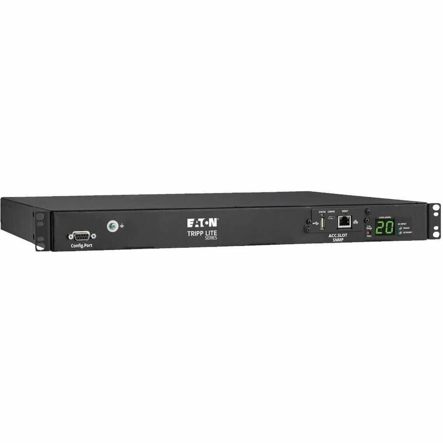 Tripp Lite PDU ATS/Metered 200-240V 8 C13 2 C19 Dual C20 Network Card 1URM - Auto Transfer Switch - IEC 60320 C20 - 8 x IEC 60320 C13, 2 x IEC 60320 C19 - 230 V AC - 1U - Horizontal - Rack-mountable -...  - PDUMNH20HVAT1
