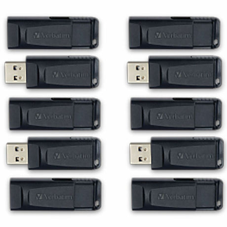32GB Store 'n' Go&reg; USB Flash Drive - 32 GB - USB - Black - Lifetime Warranty - 10 Pack - 70893 - eCommerce Business Prime