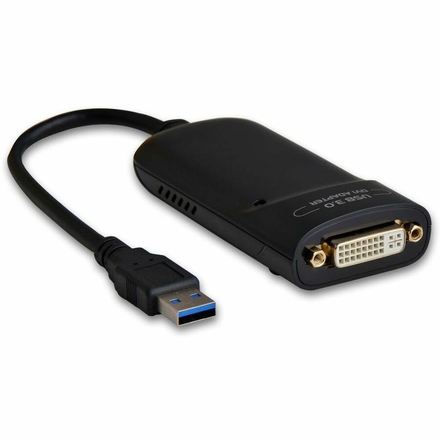 4XEM USB 3.0 to DVI Display Adapter - 1 x Type A USB 3.0 Powered USB Male - 1 x 29-pin DVI-I Video Female, 1 x Mini-phone Audio In Female, 1 x Mini-phone Audio Out Female - 2048 x 1152 Supported - Bla...  - 4XUSB3DVI