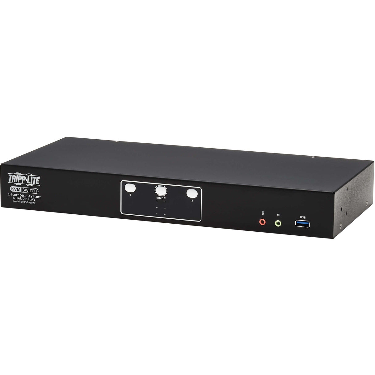Tripp Lite DisplayPort KVM Switch Dual-Display 2-Port 4K60Hz USB 3.2 Gen 1 - 2 Computer(s) - 1 Local User(s) - 4096 x 2160 - 50 Hz, 60 Hz - 1 x Network (RJ-45) - 6 x USB - Desktop, Rack-mountable - 6 ...  - B006-DP2UA2