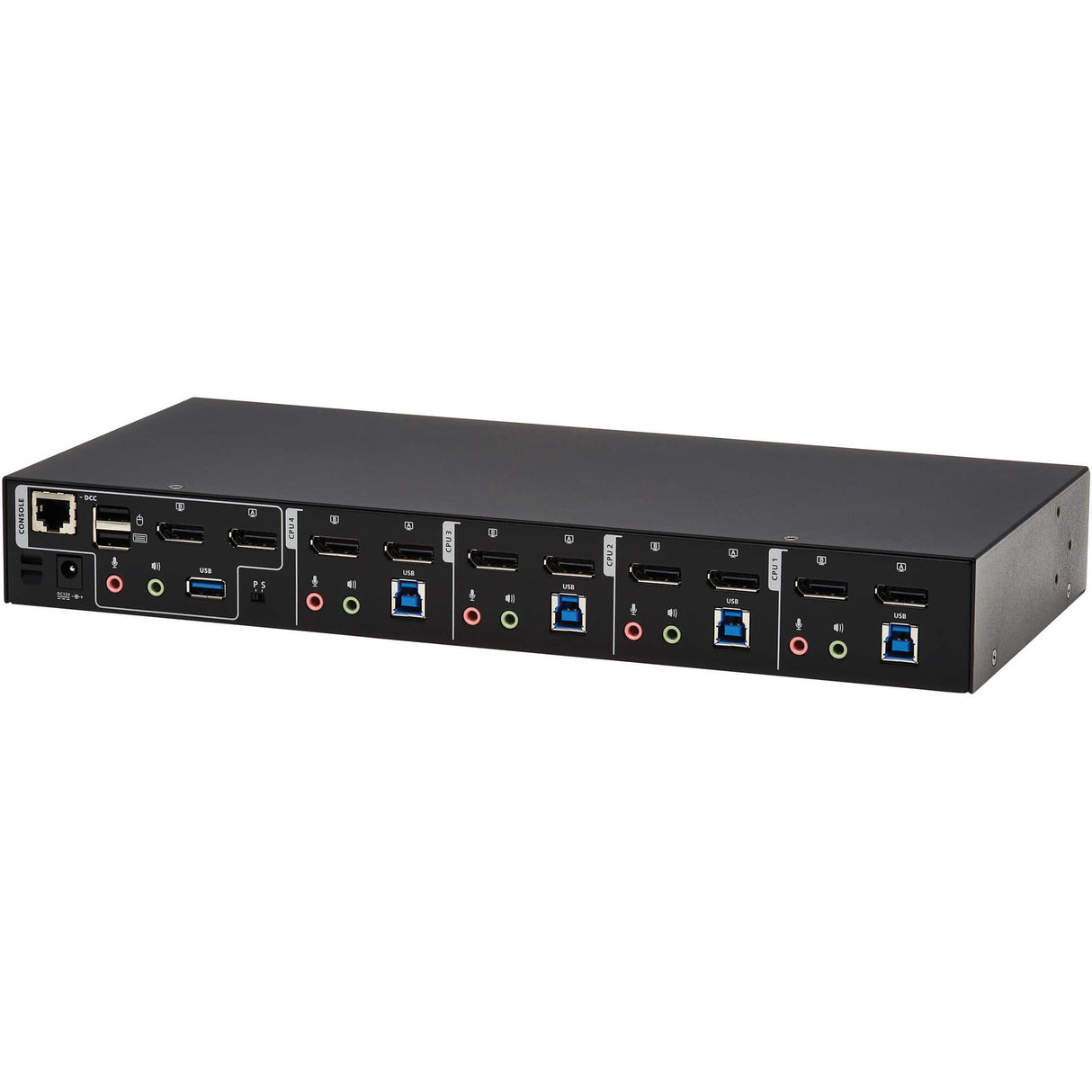 Tripp Lite DisplayPort KVM Switch Dual-Display 4-Port 4K60Hz USB 3.2 Gen 1 - 4 Computer(s) - 1 Local User(s) - 4096 x 2160 - 50 Hz, 60 Hz - 1 x Network (RJ-45) - 8 x USB - Desktop, Rack-mountable - 10...  - B006-DP2UA4