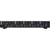 Tripp Lite DisplayPort KVM Switch Dual-Display 4-Port 4K60Hz USB 3.2 Gen 1 - 4 Computer(s) - 1 Local User(s) - 4096 x 2160 - 50 Hz, 60 Hz - 1 x Network (RJ-45) - 8 x USB - Desktop, Rack-mountable - 10...  - B006-DP2UA4