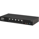 Tripp Lite HDMI KVM Switch 4-Port Dual-Switch Desktop 4K60Hz USB 3.2 Gen 1 - 1 Computer(s) - 4096 x 2160 - 50 Hz, 60 Hz - 1 x Network (RJ-45) - 8 x USB - 10 x HDMI - Desktop, Rack-mountable - B006-HD2UA4