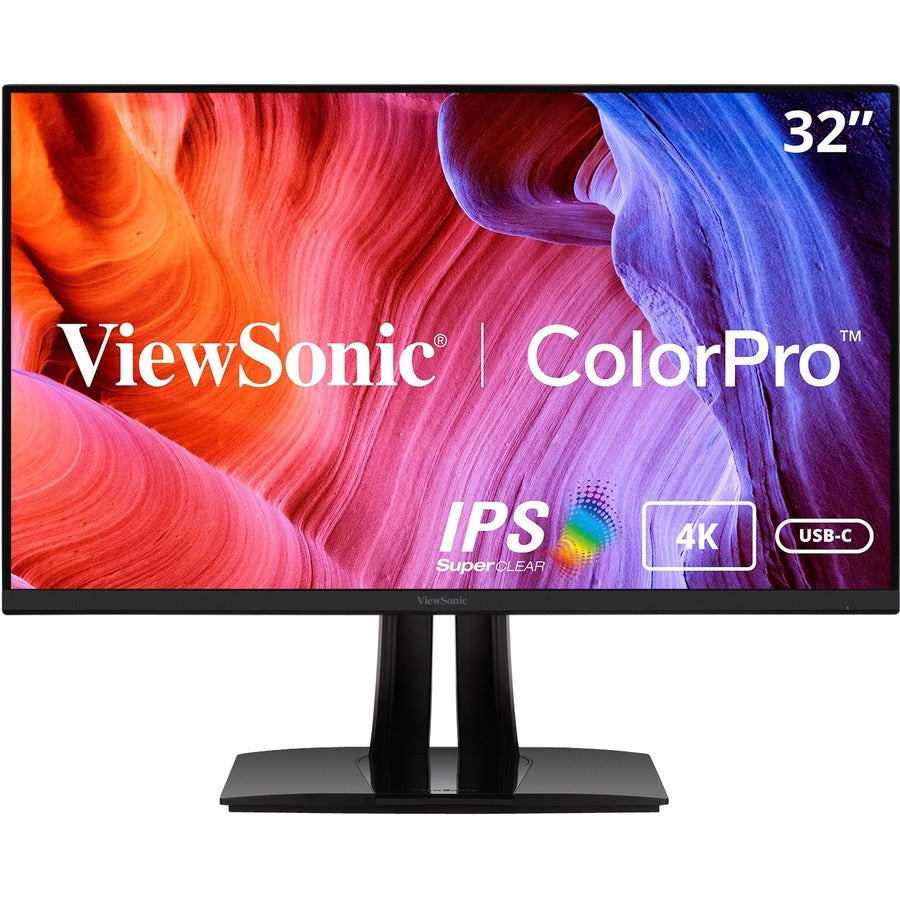 ViewSonic VP3256-4K 32" ColorPro 4K UHD IPS Monitor with 60W Powered USB C, sRGB, HDR10 and Pantone Validated - 32" Class - In-plane Switching (IPS) Technology - 4K UHD 3840 x 2160 - 1.07 Billion Colo - VP3256-4K