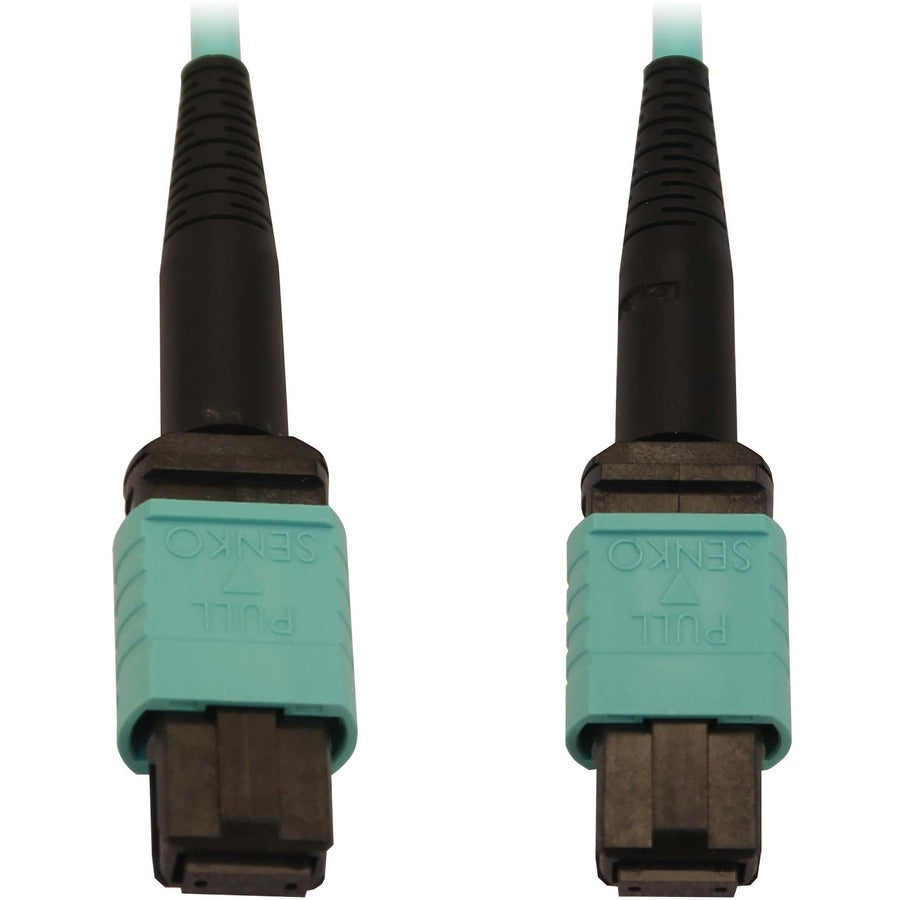 Tripp Lite Fiber Optic Cable 40/100/400G MMF 50 OM3 12F MTP/MPO-PC F/F 1M - 3.28 ft Fiber Optic Network Cable for Network Device, Patch Panel, Switch - First End: 1 x MTP/MPO Network - Female - Second - N844B-01M-12-P