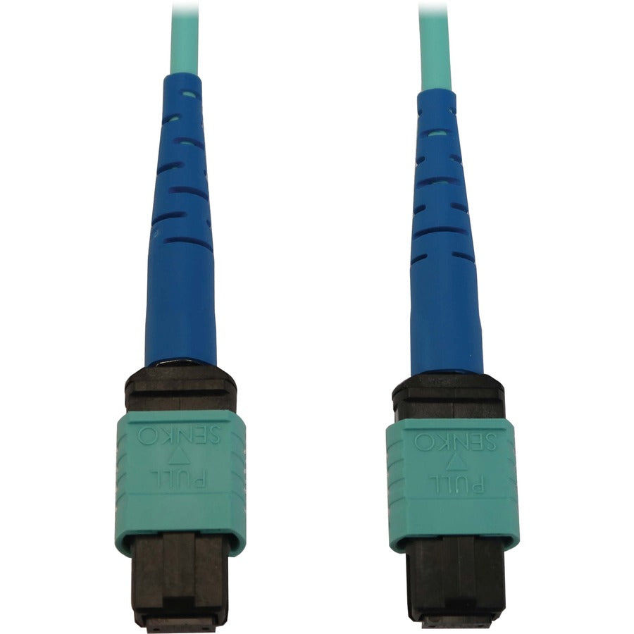 Tripp Lite Fiber Optic Cable 40/100/400G MMF 50 OM3 24F MTP/MPO-PC F/F 2M - 6.56 ft Fiber Optic Network Cable for Network Device, Patch Panel, Switch - First End: 1 x MTP/MPO Network - Female - Second - N846B-02M-24-P