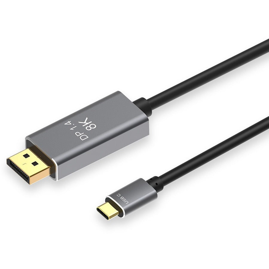 4XEM 8K/4K 1M USB-C to DisplayPort Cable - 3.28 ft DisplayPort/USB-C A/V Cable for Audio/Video Device, Display Screen, Chromebook, Mobile Phone, Gaming Console, Notebook, Home Theater System - First E - 4XTPC028B1M