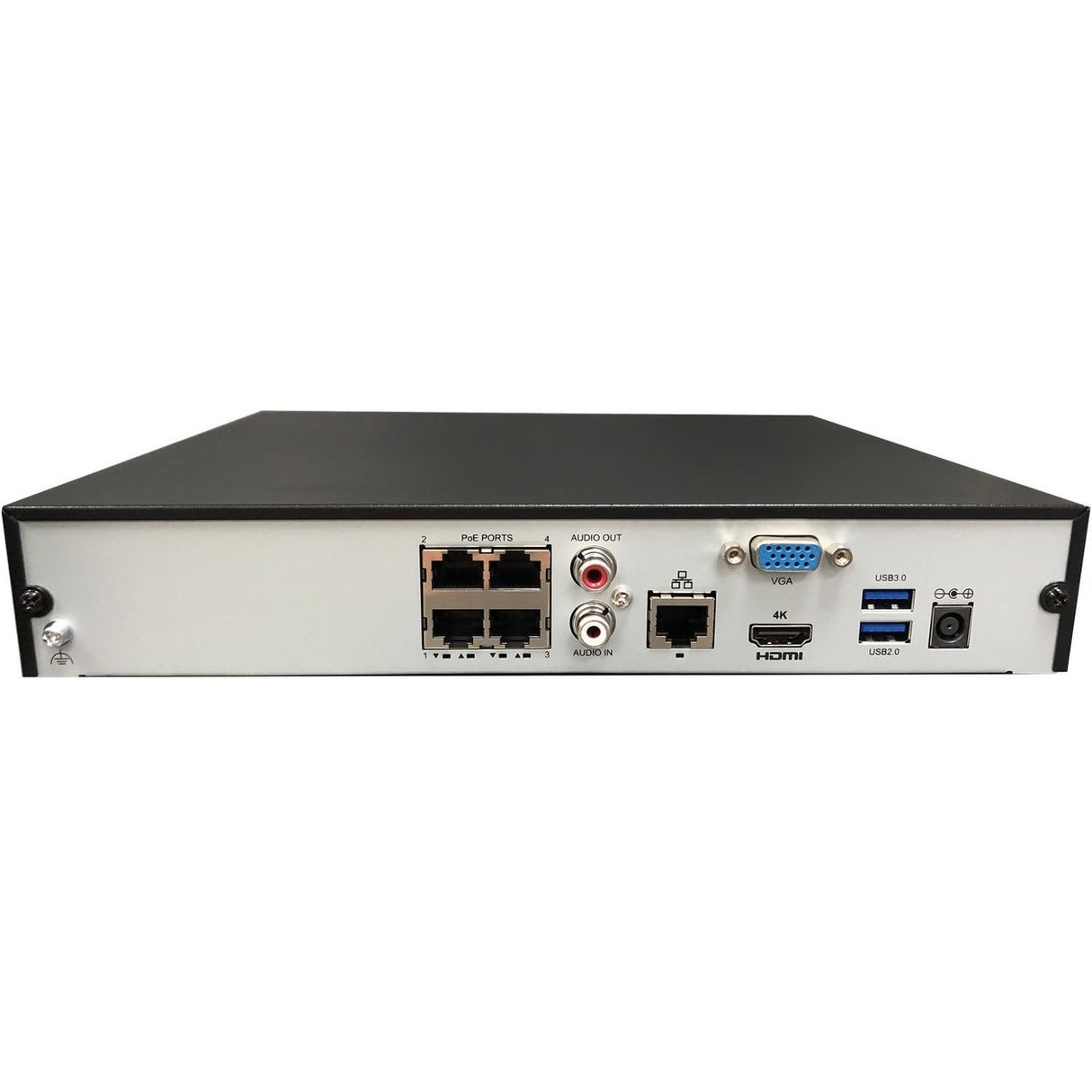 Gyration 4-Channel Network Video Recorder With PoE - 2 TB HDD - Network Video Recorder - HDMI - 4K Recording