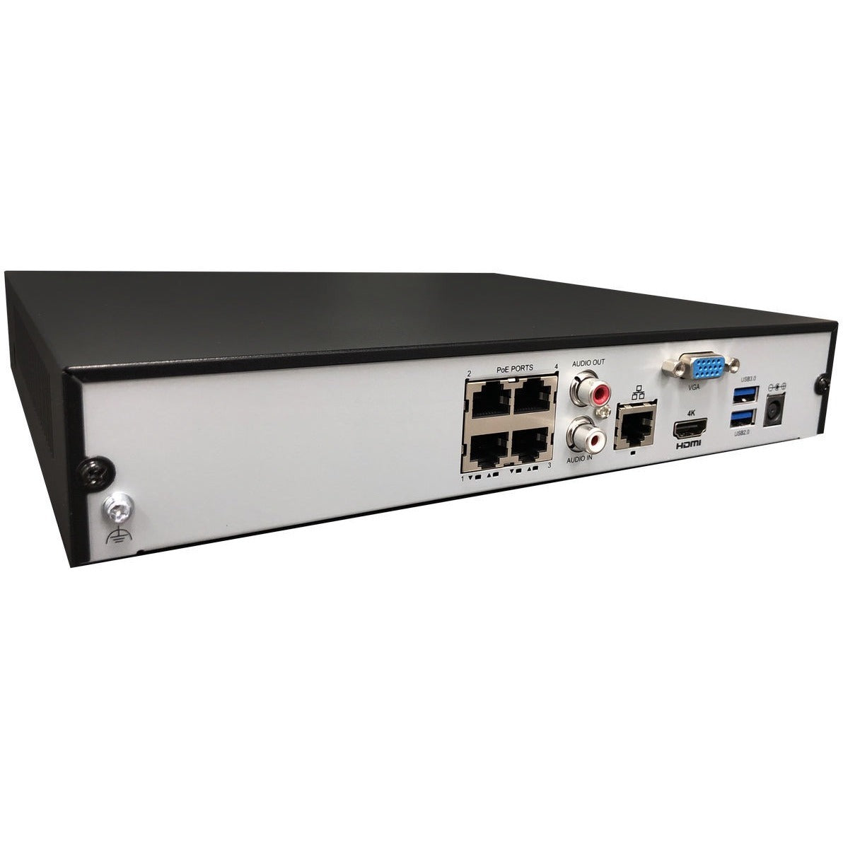 Gyration 4-Channel Network Video Recorder With PoE - 2 TB HDD - Network Video Recorder - HDMI - 4K Recording