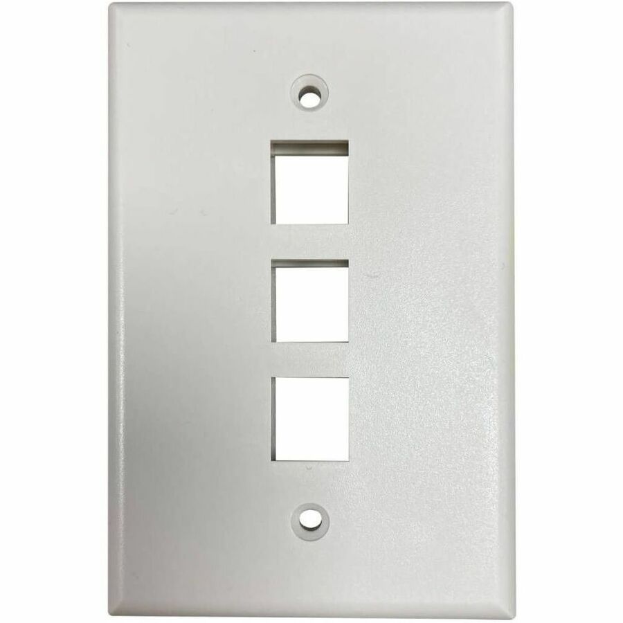Tripp Lite Safe-IT 3-Port Single-Gang Keystone Wall Plate, Antibacterial, Ivory Matte, TAA - 3 x Total Number of Socket(s) - 1-gang - Ivory - Acrylonitrile Butadiene Styrene (ABS), High Impact Plastic - TAA Compliant