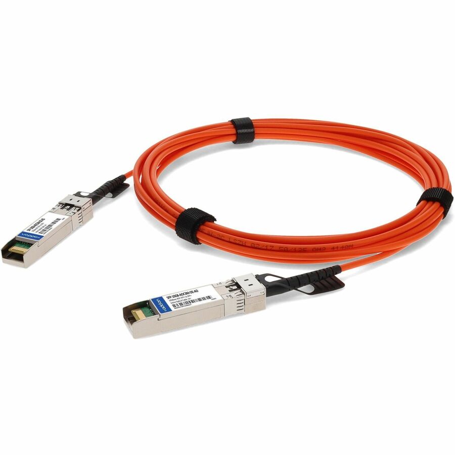 AddOn Fiber Optic Network Cable - 9.84 ft Fiber Optic Network Cable for Network Device, Transceiver - 10 Gbit/s - OFNP, Plenum - Orange - 1 - TAA Compliant