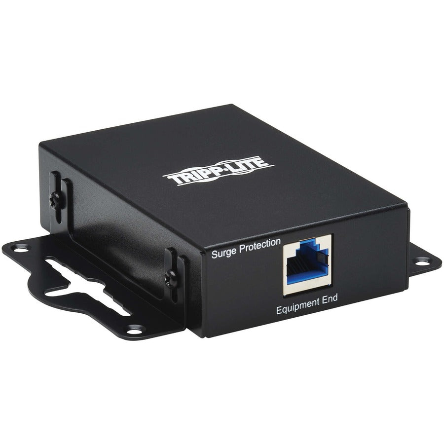 Tripp Lite In-Line Network Surge Protector - 10 Gbps, Cat6a/8, Metal Case, IEC Compliant, TAA - 2 x RJ-45 - Ethernet - TAA Compliant