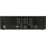 Tripp Lite Secure KVM Switch, 2-Port, Dual Head, HDMI to HDMI, 4K, NIAP PP4.0, Audio, TAA - 2 Computer(s) - 1 Local User(s) - 3840 x 2160 - 50 Hz, 60 Hz - 4 x USB - 6 x HDMI - TAA Compliant