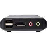 ATEN 2-Port USB-C DisplayPort Hybrid Cable KVM Switch CS52DP - 2 Computer(s) - 1 Local User(s) - 4096 x 2160 - 5 x USB - Rack-mountable - 2 x DisplayPort