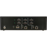 Tripp Lite Secure KVM Switch, 2-Port, Dual Head, DisplayPort to DisplayPort, 4K, NIAP PP4.0, Audio, TAA - 2 Computer(s) - 1 Local User(s) - 3840 x 2160 - 50 Hz, 60 Hz - 4 x USB - 6 x DisplayPort - TAA Compliant