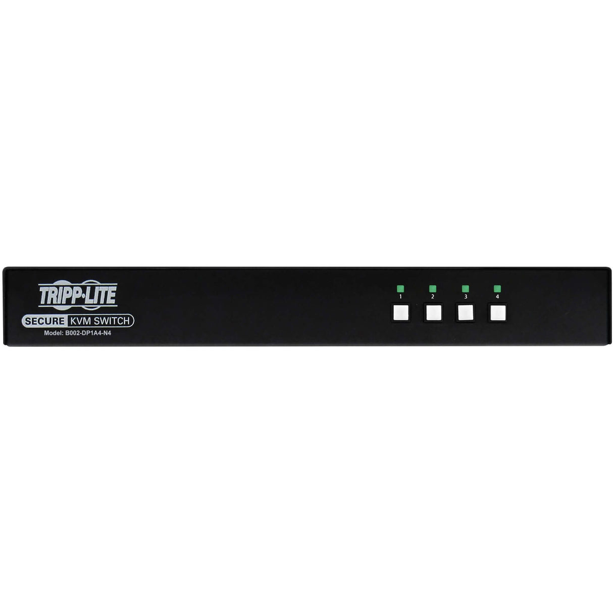 Tripp Lite Secure KVM Switch, 4-Port, Single Head, DisplayPort to DisplayPort, 4K, NIAP PP4.0, Audio, TAA - 4 Computer(s) - 1 Local User(s) - 3840 x 2160 - 50 Hz, 60 Hz - 6 x USB - 5 x DisplayPort - TAA Compliant