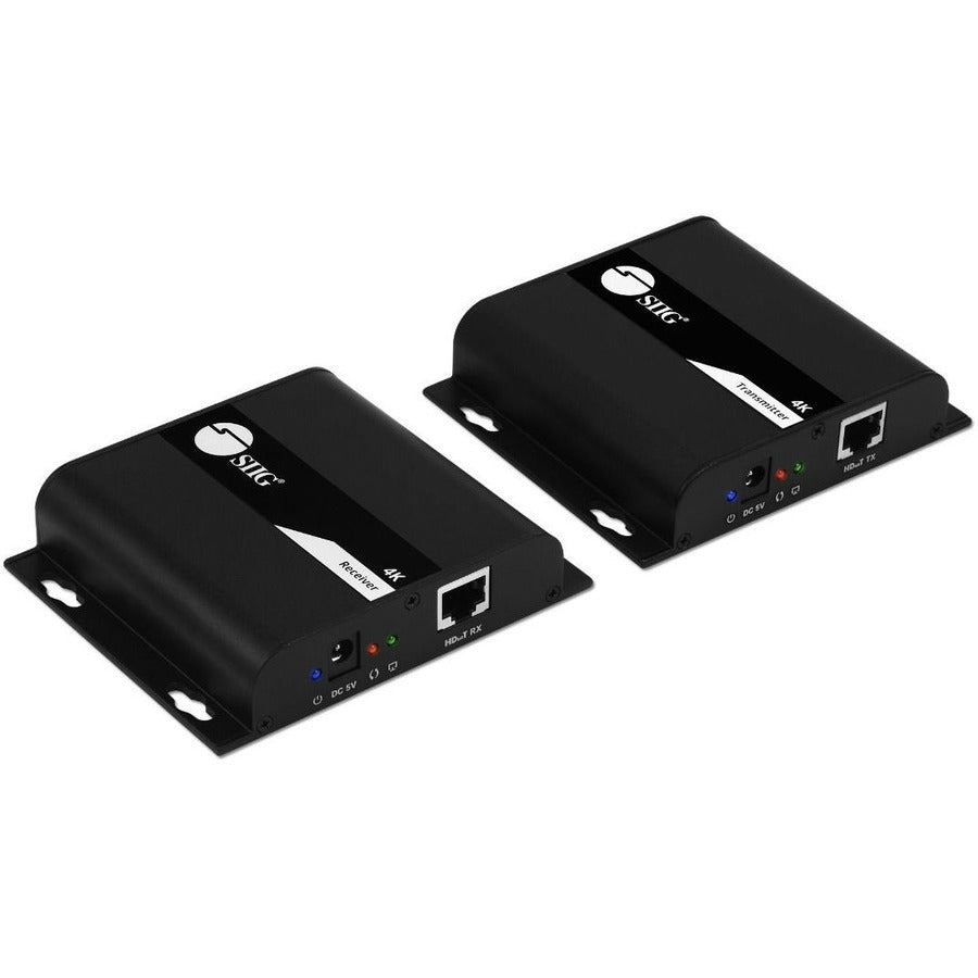 SIIG HDMI 4K30Hz HDbitT over IP Extender - 120m - Extends HDMI audio/video signals up to 120m over cost effective Cat 6/7 cable, while maintaining signal strength and superior audio/video quality, 4K3 - CE-H25D11-S2