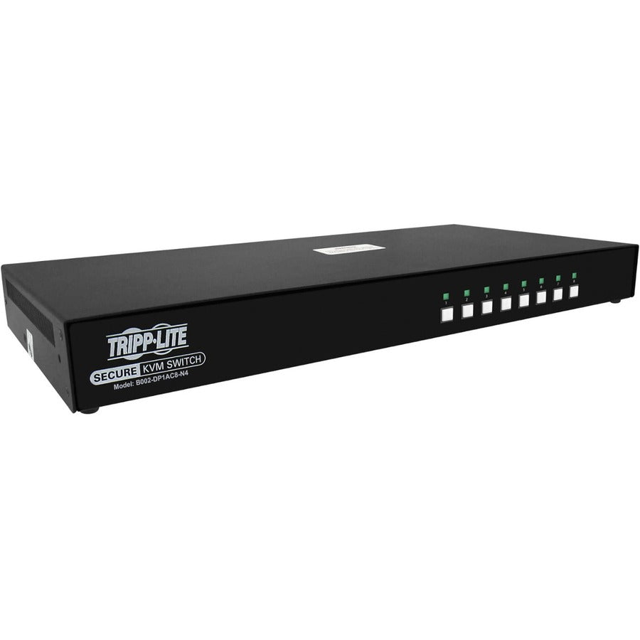 Tripp Lite B002-DP1AC8-N4 8-Port NIAP PP4.0-Certified DisplayPort KVM Switch - 8 Computer(s) - 1 Local User(s) - 3840 x 2160 - 50 Hz, 60 Hz - 19 x USB - Yes - 9 x DisplayPort - TAA Compliant