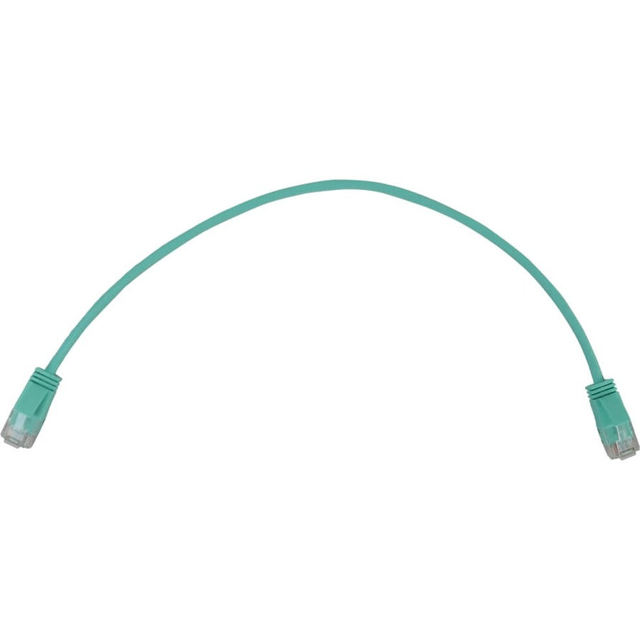 Tripp Lite N261-S01-AQ Cat.6a UTP Patch Network Cable - 1 ft Category 6a Network Cable for Network Device, Switch, Patch Panel, Server, Router, Hub, Printer, Computer, Photocopier, Modem, Security Cam - N261-S01-AQ