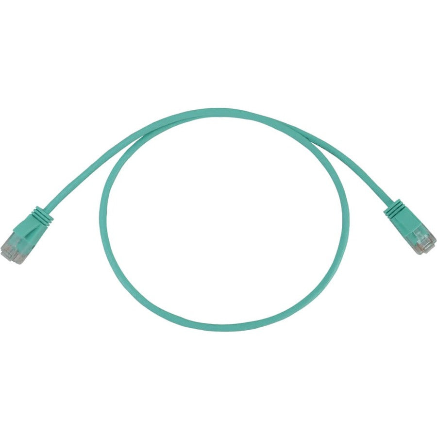 Tripp Lite N261-S02-AQ Cat.6a UTP Patch Network Cable - 2 ft Category 6a Network Cable for Network Device, Switch, Patch Panel, Server, Router, Hub, Printer, Computer, Photocopier, Modem, Security Cam - N261-S02-AQ