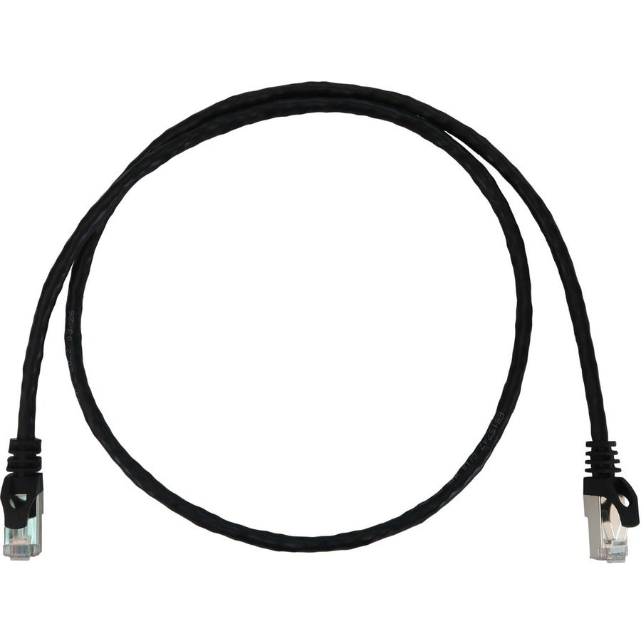 Tripp Lite N262-S03-BK Cat6a STP Patch Network Cable - 3 ft Category 6a Network Cable for Network Device, Server, Switch, Router, Hub, Printer, Computer, Photocopier, Modem, PoE Device, Patch Panel, . - N262-S03-BK