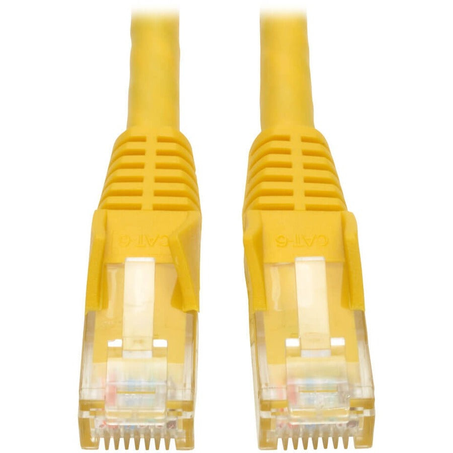 Tripp Lite 3' Cat6 Gigabit Snagless Molded Patch Cable RJ45 M/M Yellow 3' - 3ft - 1 x RJ-45 Male - 1 x RJ-45 Male - Yellow - N201-003-YW