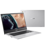 ASUS Chromebook CX1 CX1400CKA-DB44 laptop Intel® Celeron® N N4500 35.6 cm (14") HD 4 GB LPDDR4x-SDRAM 64 GB eMMC Wi-Fi 6 (802.11ax) ChromeOS Silver - CX1400CKA-DB44