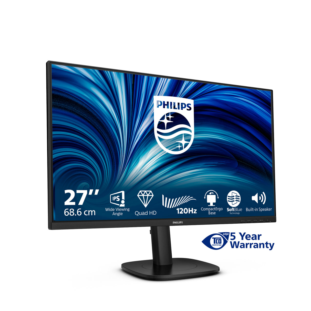 Philips 27B2N3500J/27 computer monitor 68.6 cm (27") 2560 x 1440 pixels 2K LCD Black - 27B2N3500J