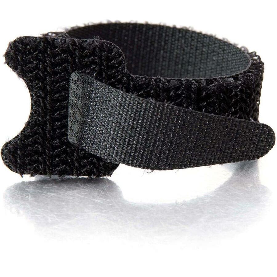 C2G 6in Hook and Loop Cable Management Wraps Multipack (12 pack) - Black Cable Wraps - Cable Strap - Black - 12 Pack - 29858