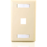 C2G 1-Port Single Gang Multimedia Keystone Wall Plate - Ivory - 1 x Socket(s) - Ivory - 03710