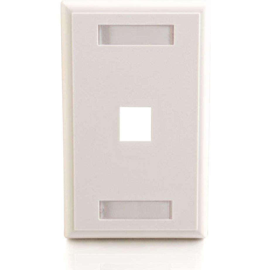 C2G 1-Port Single Gang Multimedia Keystone Wall Plate - White - 1 x Socket(s) - White - 03410