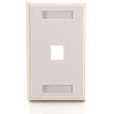 C2G 1-Port Single Gang Multimedia Keystone Wall Plate - White - 1 x Socket(s) - White - 03410