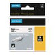 Rhino Heat Shrink Tubes Industrial Label Tape, 0.37" x 5 ft, White/Black Print - 18053