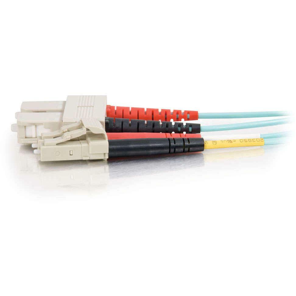 C2G 3m LC-SC 10Gb 50/125 Duplex Multimode OM3 Fiber Cable - Aqua - 10ft - 3m LC-SC 10Gb 50/125 Duplex Multimode OM3 Fiber Cable - Aqua - 10ft - 33053