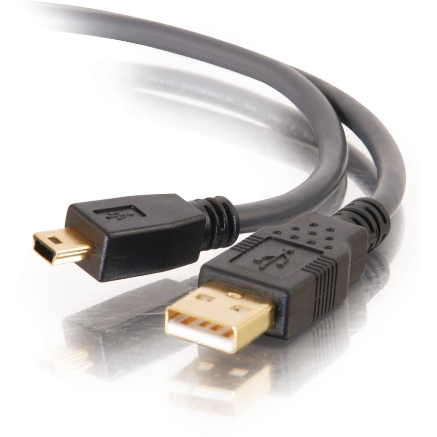 C2G 2m Ultima USB 2.0 A to Mini-b Cable - Type A Male USB - Mini Type B Male USB - 6.56ft - Charcoal - 29651