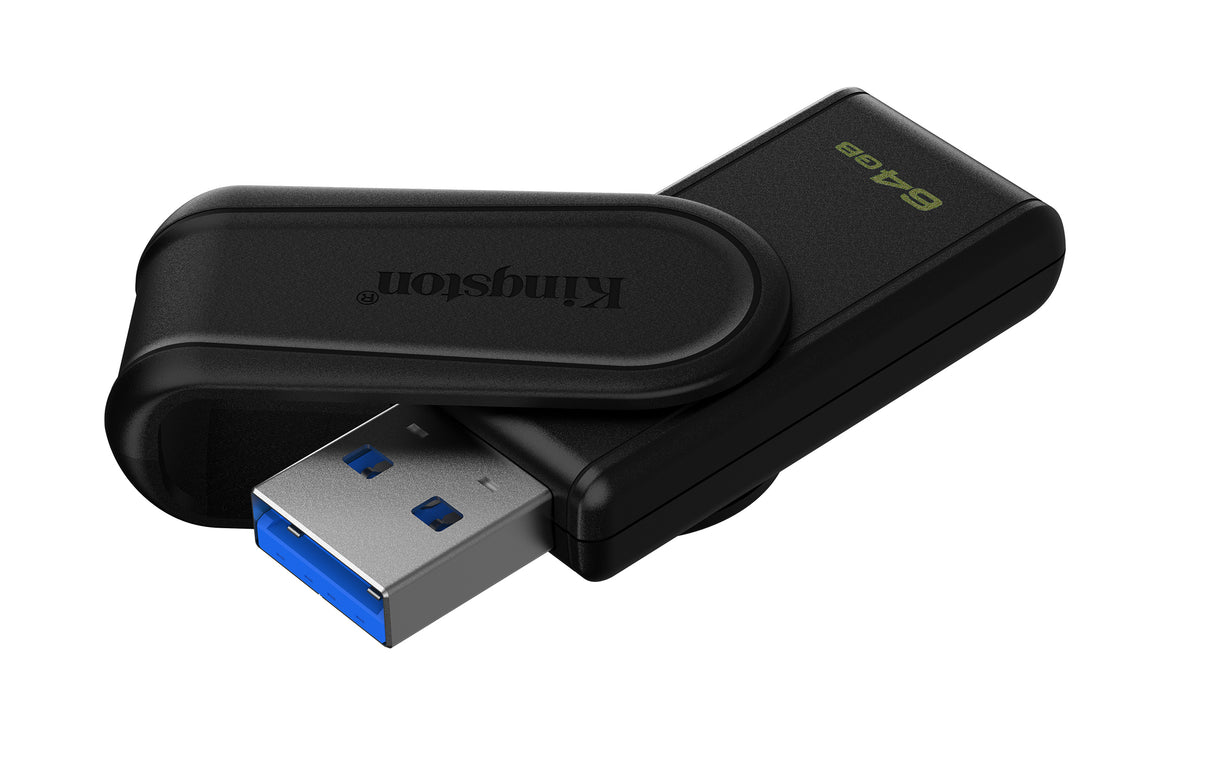 Kingston Technology DataTraveler 64GB Portable USB 3.2 Gen 1 Exodia S (Black/Black) - DTXS/64GB