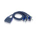 ATEN 4-Port, USB KVM switch Blue - CS64US