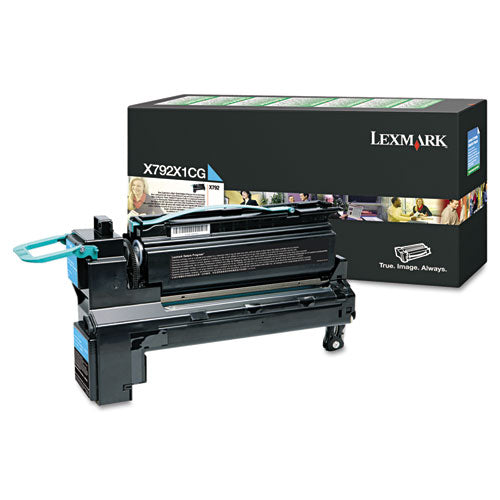 LEXMARK  Return Program Extra High-Yield Toner, 20,000 Page-Yield, Cyan - X792X1CG