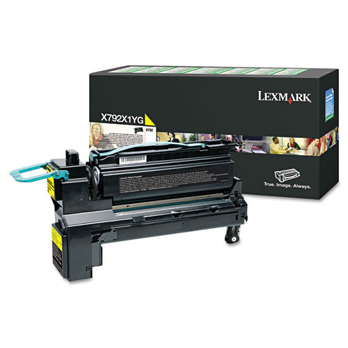 LEXMARK  Return Program Extra High-Yield Toner, 20,000 Page-Yield, Yellow - X792X1YG