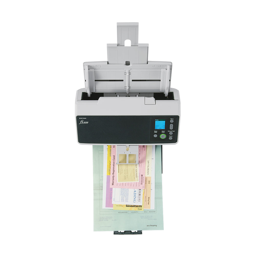 Ricoh fi-8190 ADF + Manual feed scanner 600 x 600 DPI A4 Black, Grey - PA03810-B005