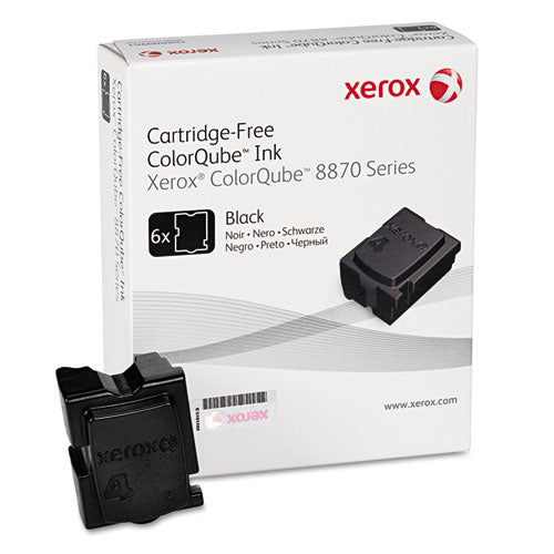 XEROX  Solid Ink Stick, 16,700 Page-Yield, Black, 6/Box - 108R00953