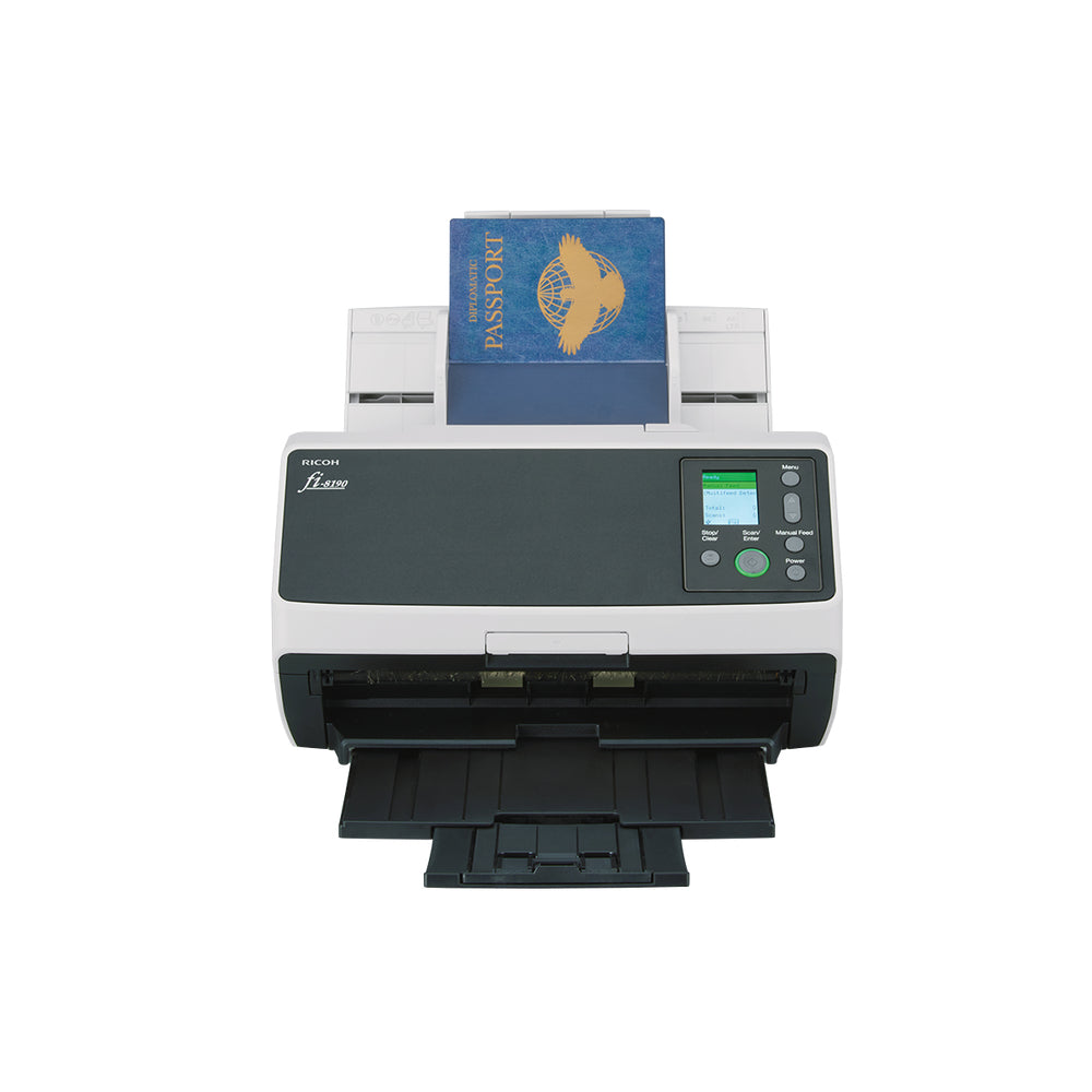 Ricoh fi-8190 ADF + Manual feed scanner 600 x 600 DPI A4 Black, Grey - PA03810-B005