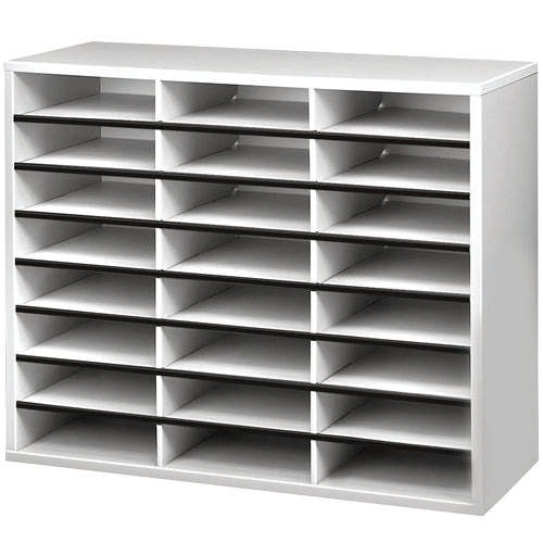 Fellowes 25041 literature rack 24 shelves Grey, White - 25041