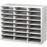 Fellowes 25041 literature rack 24 shelves Grey, White - 25041