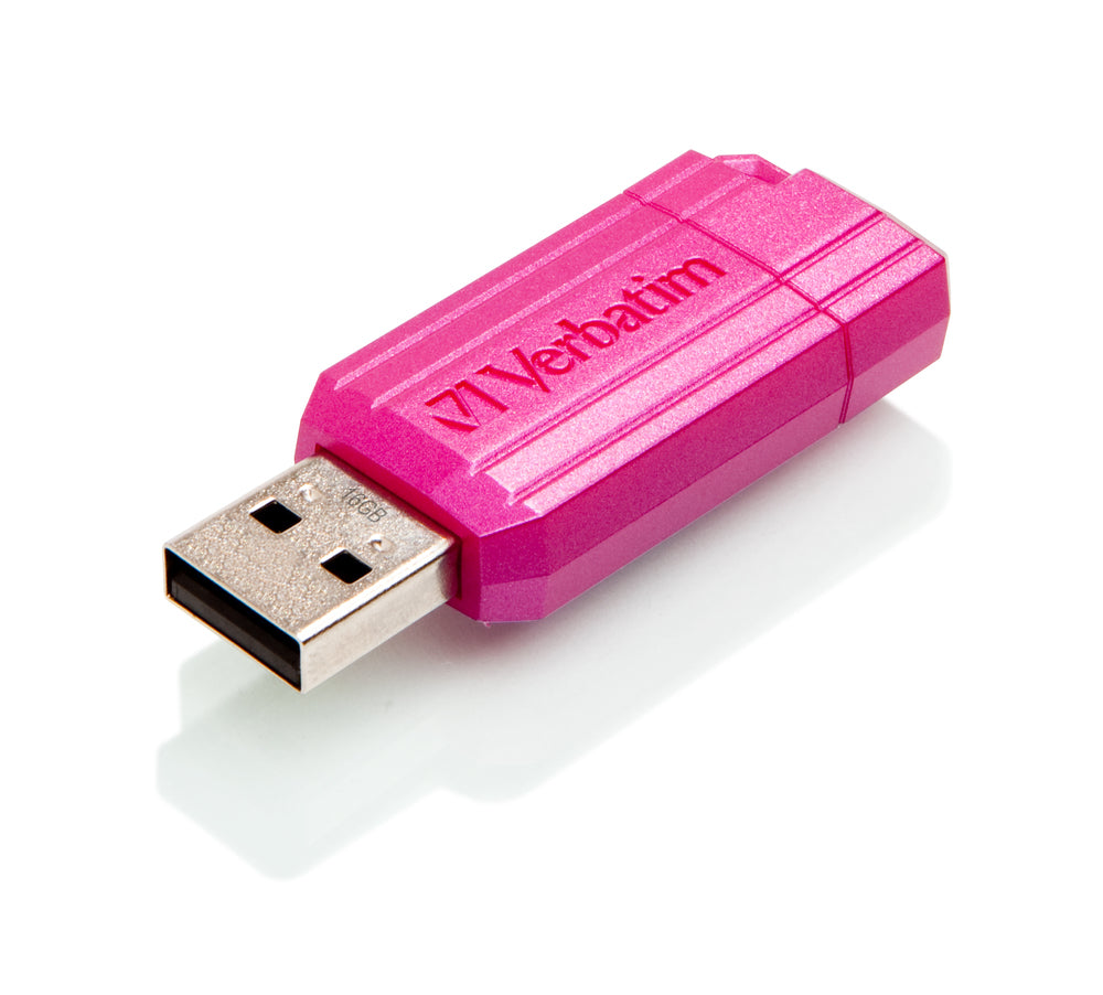 Verbatim PinStripe - USB Drive 16 GB - Hot Pink - 49067